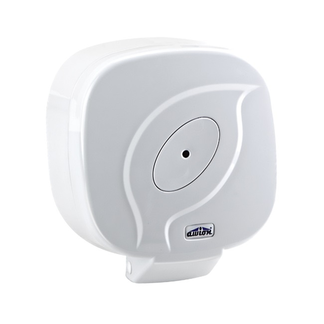 Диспенсер для полотенец МИНИ с центральной вытяжкой белый туалетной бумаги (пластиковый)