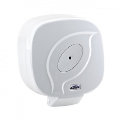 Диспенсер для полотенец МИНИ с центральной вытяжкой белый туалетной бумаги (пластиковый) - фото